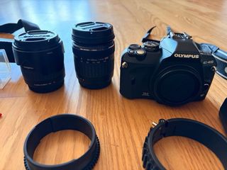 Olympus E-410 con  carcasa fotosub