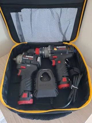 Pack Taladro Atornillador Parkside 12V 80Nm 350Nm