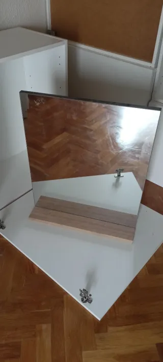 Espejo de madera y cristal