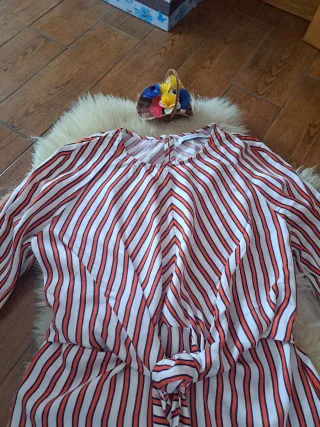 Vestido Pedro del Hierro Rayas Rojo y Blanco