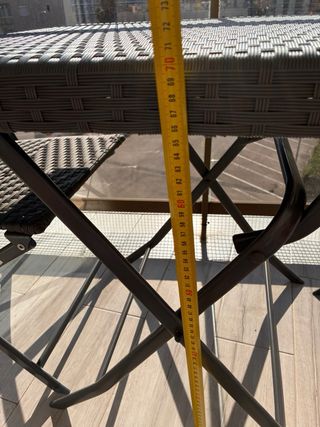 Conjunto mesa y 2 sillas terraza/jardín