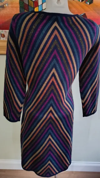 Vestito Twin Set fantasia righe lamé