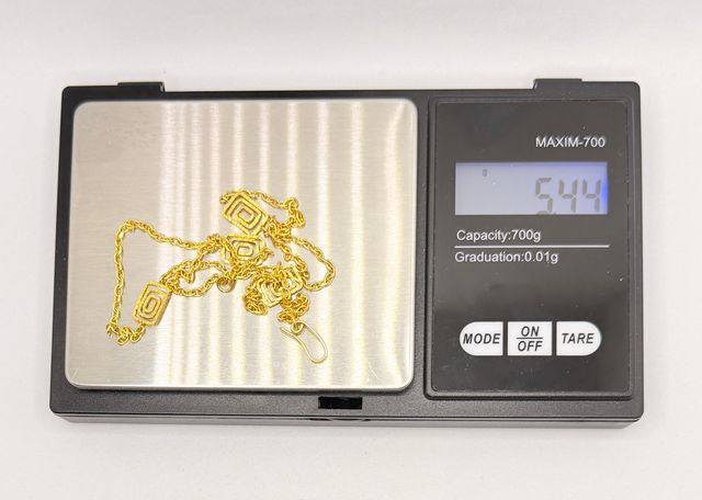 Cadena Forzada de oro de 18k, 5.44 g, 39.5 cm.