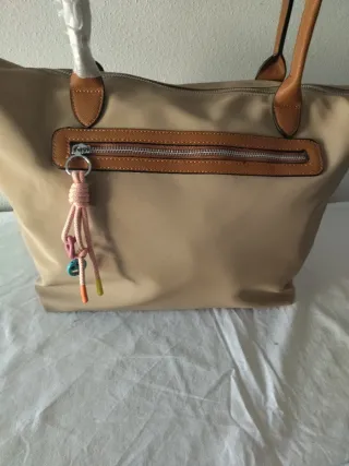 Bolso shopper beige