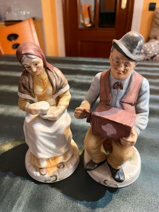 Par Figuras Porcelana Vintage