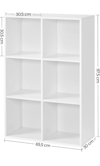 Librería Estantería Almacenaje Blanca y Naranja