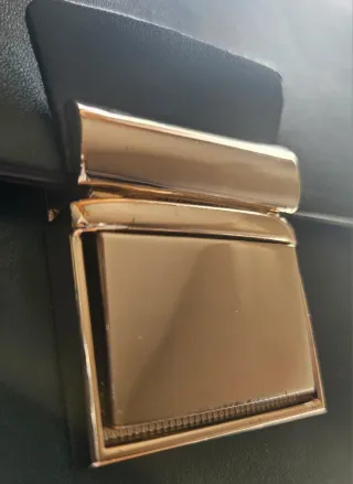 bolso Zara verde y dorado