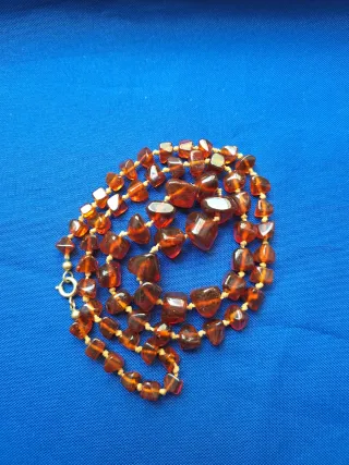 Collana ambra arancione