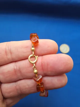 Collana ambra arancione