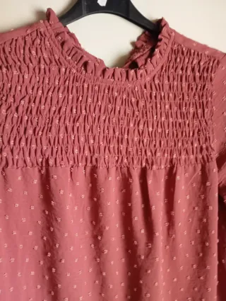 Blusa rosa manga larga
