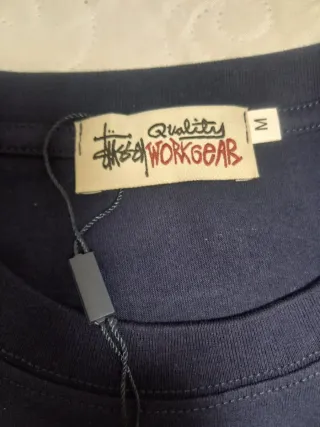 Camiseta Stussy Manga Corta Azul