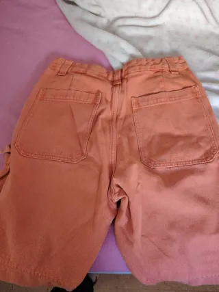 Pantalón cargo vaquero naranja