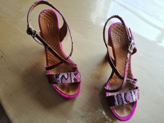 Sandalias Animal Print Fucsia Talla 39