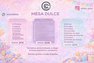Envoltorios y invitaciones para fiestas