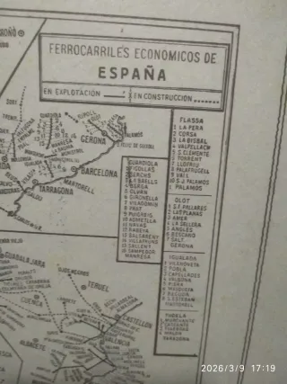 Calendario Perpetuo y Mapa Ferrocarriles Esp.