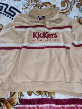 Sudadera Kickers Vintage Beige y Roja