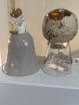 Campanellino ceramica angelo e teschio