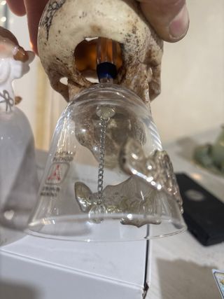 Campanellino ceramica angelo e teschio