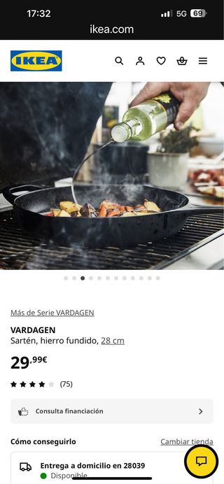 Sartén Hierro Fundido Ikea