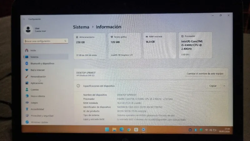Portátil HP EliteBook 840 G3 afbeelding 4