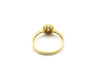 anillo oro 18k con piedra con circonita