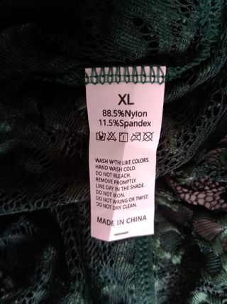 Body encaje verde T. XL