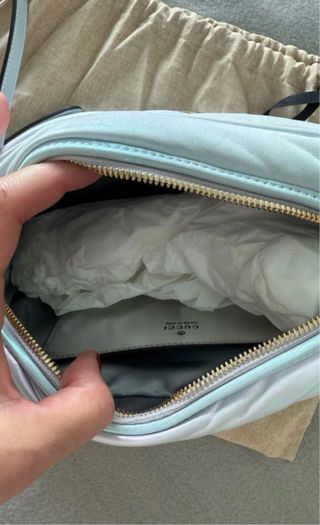 Borsa Gucci Bianca Chevron GG Dorato