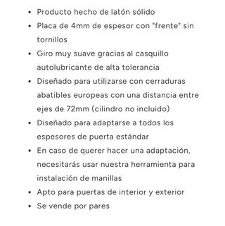 Manilla de puerta de latón antiguo. Marca corston.