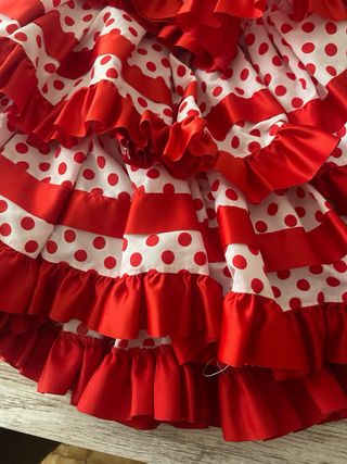 Vestido Flamenca Niña Lunares Rojos