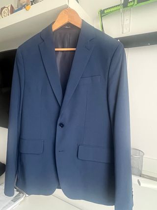 Traje Mango Slim Fit Azul Talla s