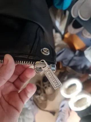 Chaqueta de cuero negra Diesel Negociable