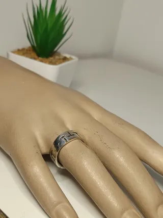 Anillo Plata Ley Patrón Griego 15,5mm/ T 55,5.