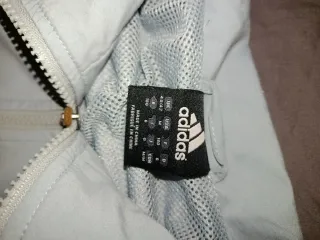 Chaqueta Adidas Vintage Gris y Blanca