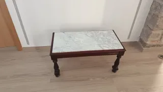 Mesa de centro mármol y madera