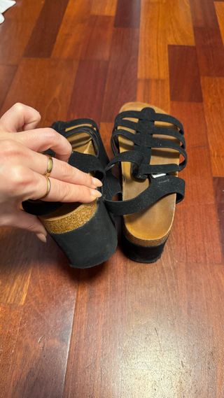 Sandalias negras plataforma