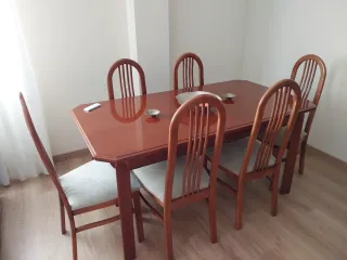 Conjunto  salón,muebles, mesa,sillas, sofas
