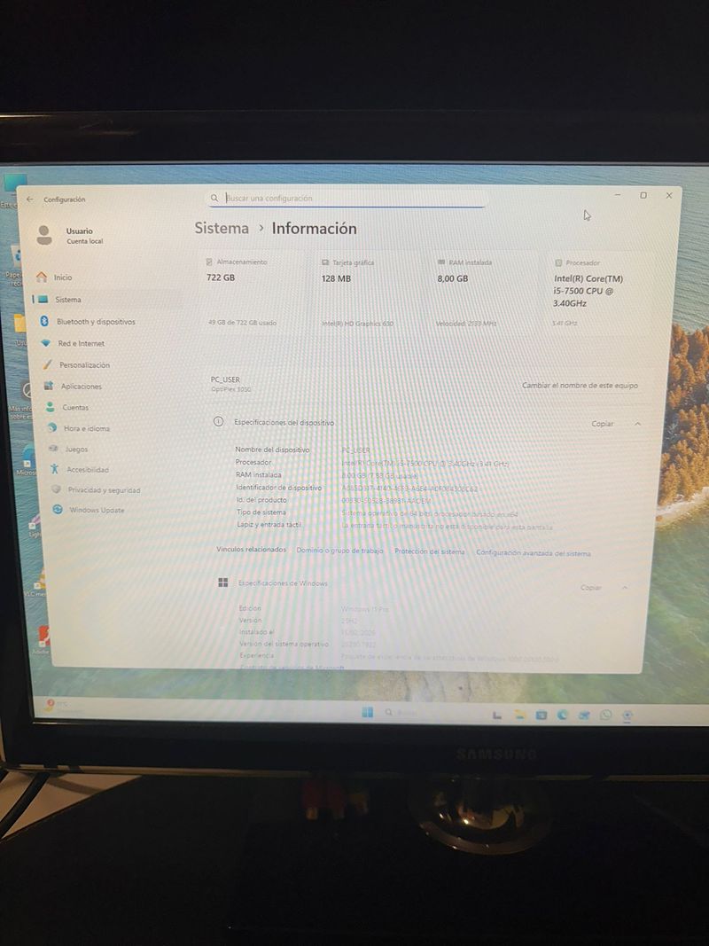 PC Dell OptiPlex 3050 Sobremesa Negro afbeelding 3