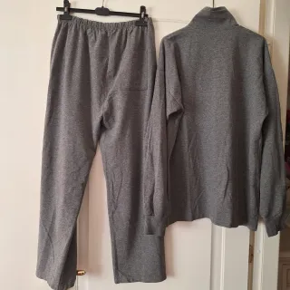 Tuta uomo cotone grigia