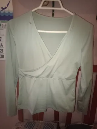 Top cruzado manga larga