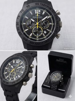 Reloj de hombre Luca Maranello Negro y Multicolor