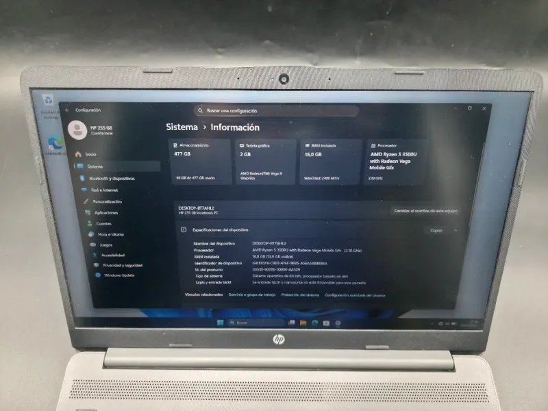 HP Ryzen 5 y 16 ram afbeelding 2
