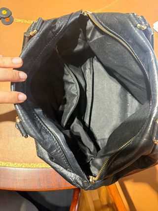 Bolso Carolina Herrera Negro Cuero CH