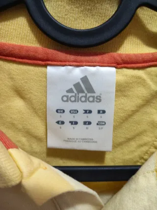 Polo Adidas Rayas Naranja y Amarillo