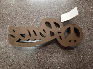 Scritta decorativa Peace in legno