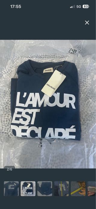 Sudadera Zadig & Voltaire L'Amour Est Déclaré