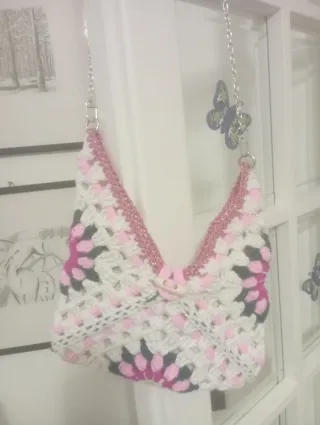 Borsa uncinetto granny square