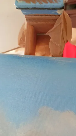 Dipinto acrilico su tela casolare di Treviso