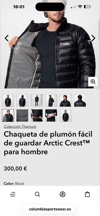 Chaqueta Columbia Arctic Crest Negra