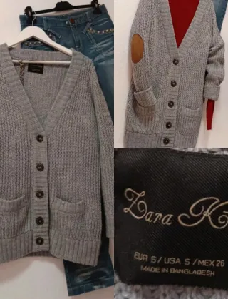 Chaqueta y chaleco punto Zara T. S