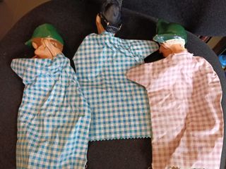 6 Burattini Commedia dell'Arte Anni '60/'70